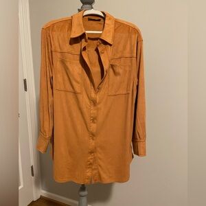 NWOT Bagatelle Faux Suede Button Up Shirt
